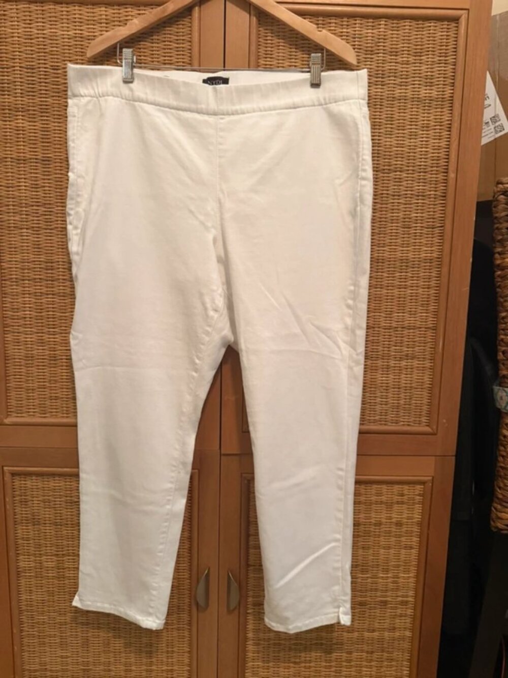 NYDJ Alina Ankle Jeans, White, Lift Tuck Women's Plus 16W